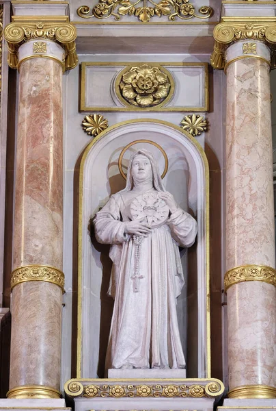 Estatua Santa Margarita Altar Mayor Basílica Del Sagrado Corazón Jesús —  Fotos de Stock