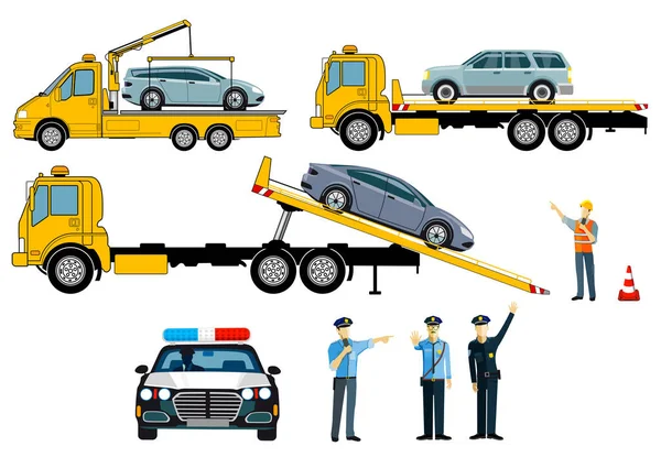 Serviço Reparação Automóvel Ilustração Vetorial — Fotografia de Stock
