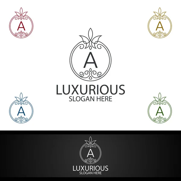 Crown Luxurious Royal Logo Jewelry Wedding Hotel Fashion Design — 스톡 사진