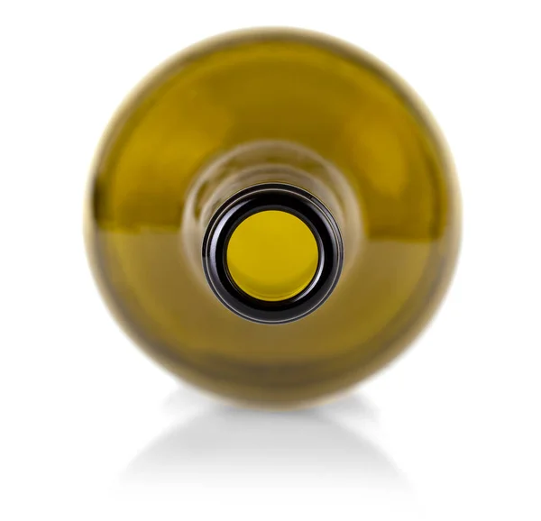 Bottiglia Vino Isolata Fondo Bianco — Foto Stock