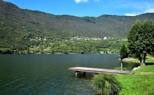 Vackra Lake Endine Nära San Felice Lago Bergamo Lombardiet Italien — Stockfoto