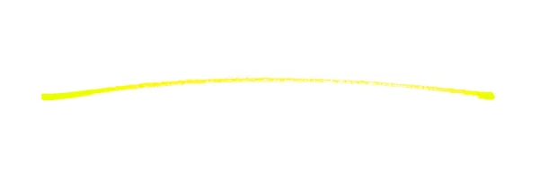 鉛筆で描いた独立した黄色の手描き線のスケッチ — ストック写真