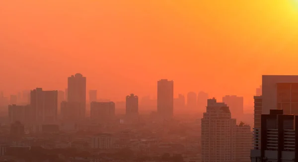 Air Pollution Bangkok Thailand Smog Fine Dust Pm2 Covered City — Stock Photo, Image