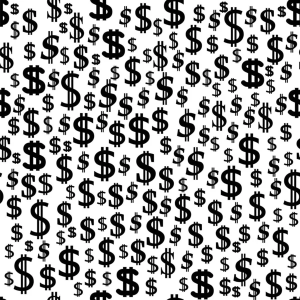 Символ Доллара Бесшовный Выделенный Белом Фоне — стоковое фото