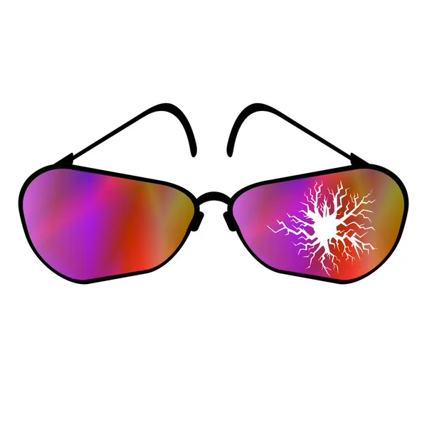 Ícone Óculos Sol Ilustração Vetorial — Fotografia de Stock