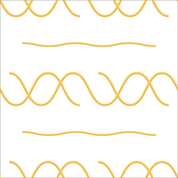 Gekochte Mehlige Produkt Spaghetti Nahtlose Muster Isoliert Auf Weißem Hintergrund — Stockfoto