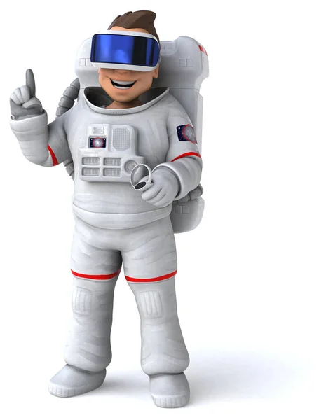 Lustige Illustration Eines Astronauten Mit Helm — Stockfoto