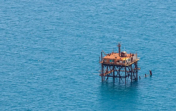Selective Focus Black Sea Science Platform Drilling Exploration — Stock Photo, Image