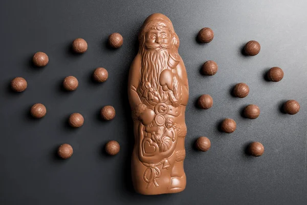 Läcker Festlig Jul Choklad Och Sötsaker För Semesterperioden — Stockfoto