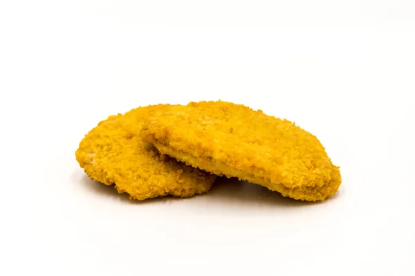 Nuggets Frango Frito Isolado Fundo Branco — Fotografia de Stock