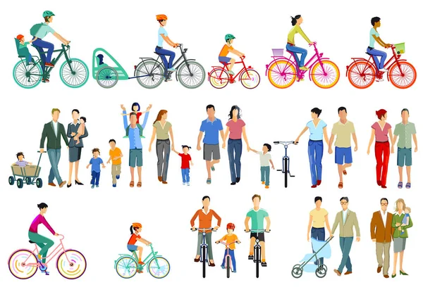 Groupe Personnes Avec Vélos Vélos Vélos Autres Concepts — Photo