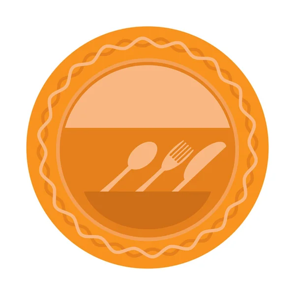 Food Icon Für Cafe Gabel Löffelmesser Logo Design Isoliert Auf — Stockfoto