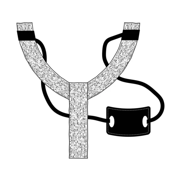 Значок Веревки Набросок Вектора Одежды Стиля Заливки — стоковое фото