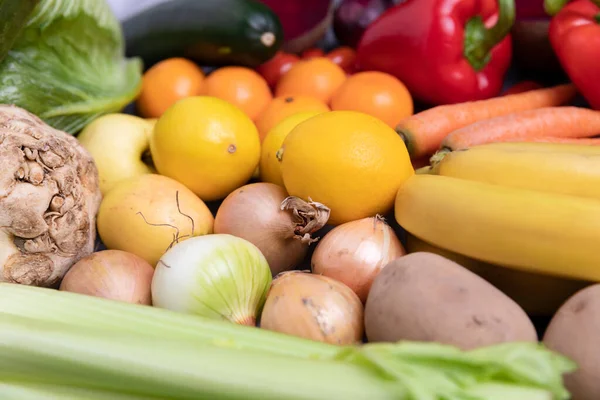 Υγιή Λαχανικά Γκρι Φόντο Αντίγραφο Χώρο Έννοια Banner Online Shop — Φωτογραφία Αρχείου