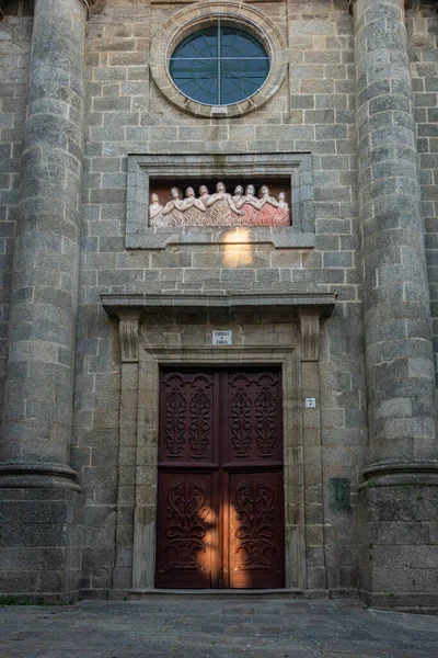 Vieja Puerta Madera Ciudad Barcelona — Foto de Stock