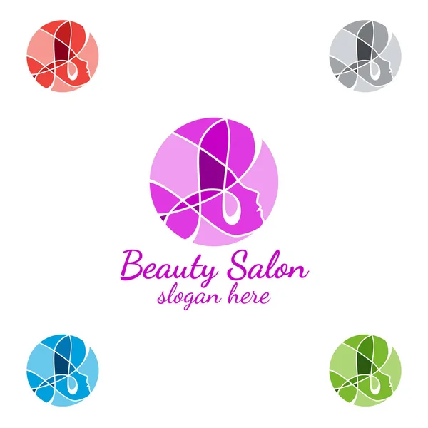 Логотип Салона Моды Парикмахерской Косметики Бутик Дизайна — стоковое фото