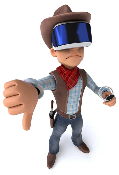 Fun Illustration Cowboy Helmet — стокове фото