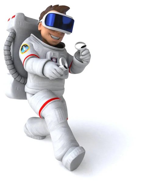 Leuke Illustratie Van Een Astronaut Met Een Helm — Stockfoto