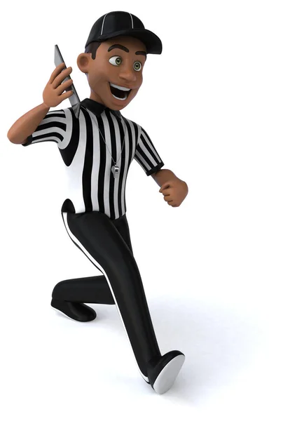 Fun Illustration Cartoon Referee Wrench — Stock Photo, Image