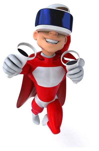 Zabawa Ilustracja Super Świętego Mikołaja Kasku — Zdjęcie stockowe