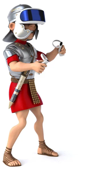 Zabawa Ilustracja Rzymskiego Żołnierza Kasku — Zdjęcie stockowe