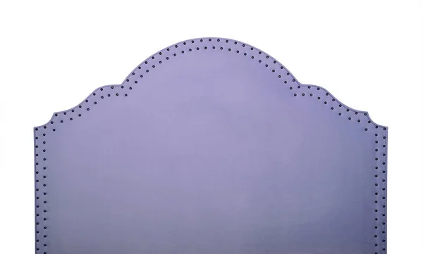 Παστέλ Μωβ Μαλακό Βελούδινο Ύφασμα Σχήμα Κρεβατιού Κεφαλάρι Απομονωμένο Λευκό — Φωτογραφία Αρχείου