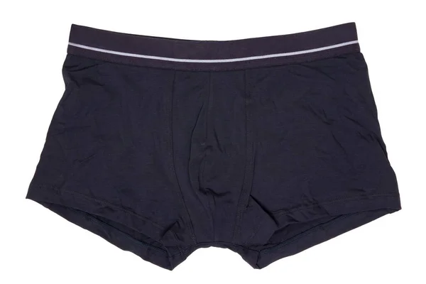 Biancheria Intima Maschile Isolato Primo Piano Boxer Nero Corto Isolato — Foto Stock