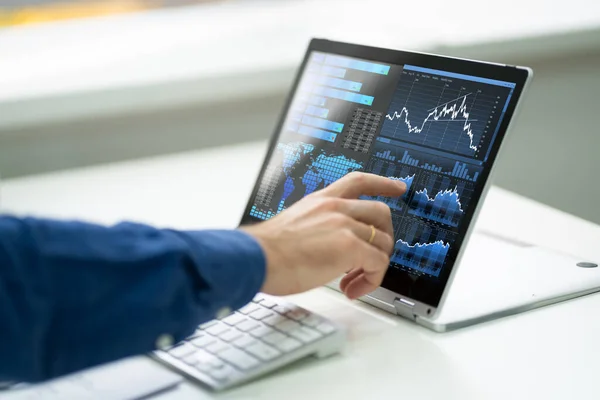KPI Business Market Dashboard Data Technology On Laptop