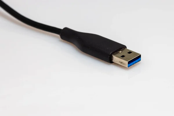 Usb Кабель Белом Фоне — стоковое фото