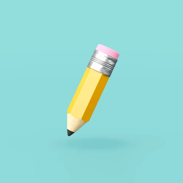 Creion Radieră Creioane Fundal Albastru Ilustrație Vectorială — Fotografie, imagine de stoc