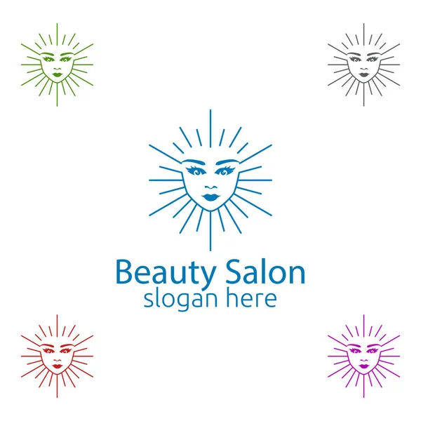 Logotipo Moda Salón Para Estilista Belleza Cosméticos Diseño Boutique — Foto de Stock