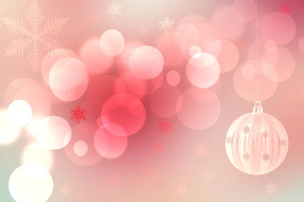 Modelo Cartão Natal Abstrato Luz Festiva Rosa Branco Pastel Inverno — Fotografia de Stock