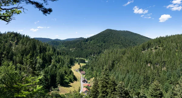 Vista Desde Burgbachfelsen Sobre Valle Burgbach Hasta Wolftal Cerca Bad — Foto de Stock