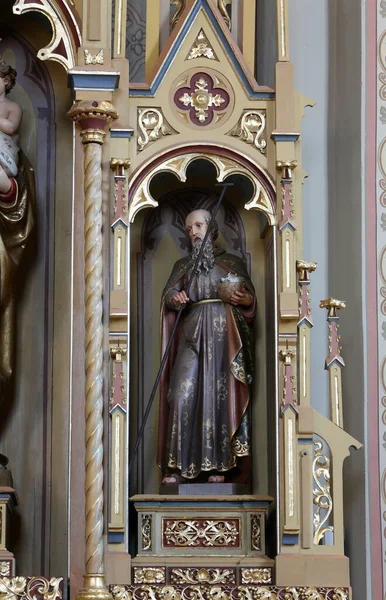 São Joaquim Pai Virgem Maria Retábulo Sobre Altar Nossa Senhora — Fotografia de Stock