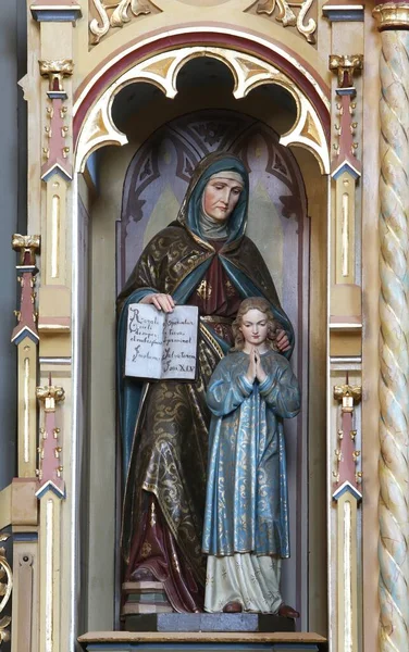 Anna Dziewicą Maryją Ołtarz Ołtarzu Matki Bożej Kościele Mateusza Stitar — Zdjęcie stockowe