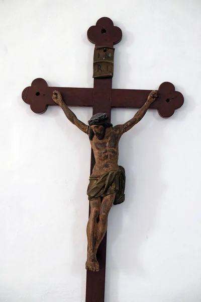 Crocifissione Nella Chiesa San Martino Martin Pod Okicem Croazia — Foto Stock