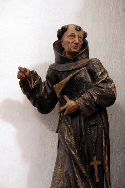 Άγαλμα Του Αγίου Bernardin Στο Βωμό Του Αγίου Φραγκίσκου Της — Φωτογραφία Αρχείου