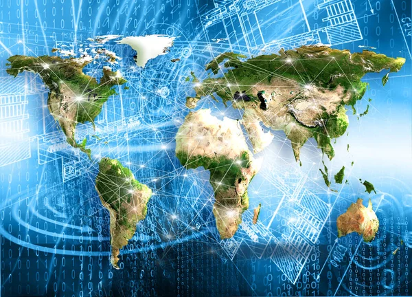Küresel Konsepti Dünyanın Interneti — Stok fotoğraf