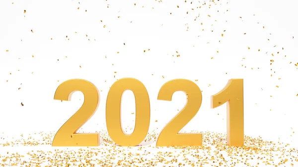 Щасливий Новий Рік 2019 Фон Золотим Конфетті Векторна Ілюстрація — стокове фото