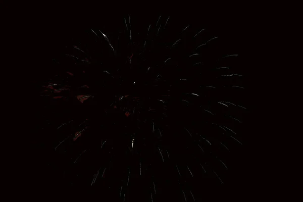 Fuochi Artificio Sullo Sfondo Del Cielo Nero — Foto Stock