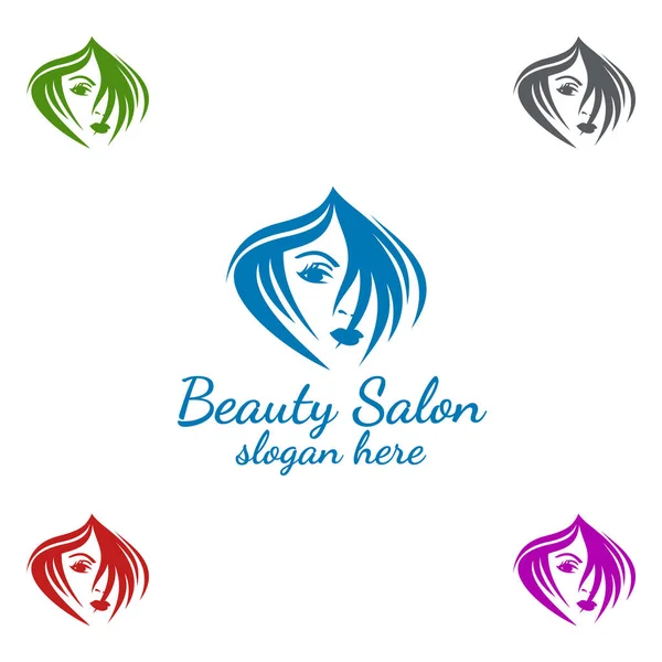 Логотип Салона Моды Парикмахерской Косметики Бутик Дизайна — стоковое фото