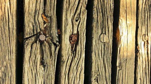 Oud Houten Hek Met Een Patroon Van Het Hout — Stockfoto