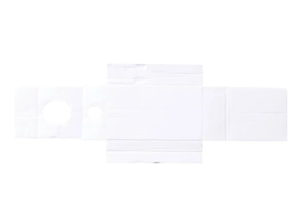 Ochranný Papír Zpod Krabice Parfémem Šablona Bílé Vlnité Lepenky — Stock fotografie