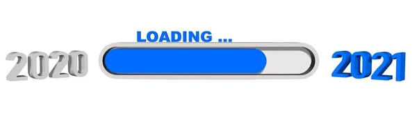 Year Change 2021 Progress Bar Year Digits Showing Loading New — Stock Photo, Image