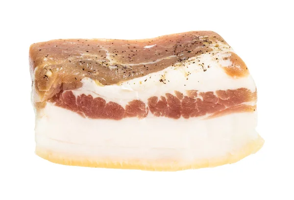 Bit Fat Saltad Salo Fläsk Fetback Med Kött Skikt Isolerad — Stockfoto