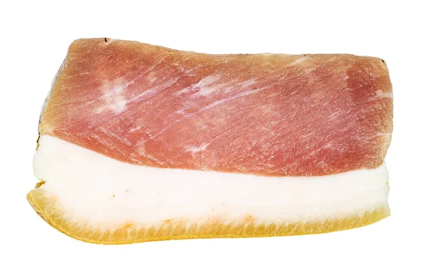 Skiva Fat Saltad Salo Fläsk Fetback Med Fläskkött Isolerad Vit — Stockfoto