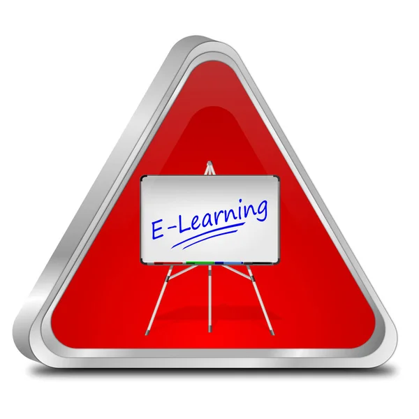 Red Learning Button Illustration — Stock Photo, Image