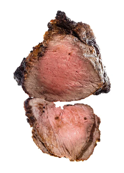 Grillezett Marhahús Steak Elszigetelt Fehér Background — Stock Fotó