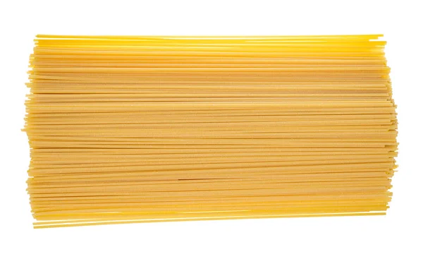 Pilha Espaguete Seco Italiano Isolado Sobre Fundo Branco — Fotografia de Stock