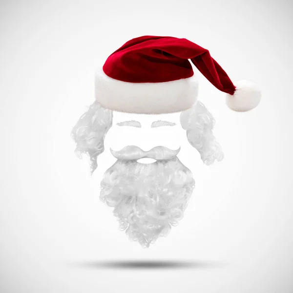 Santa Claus Con Sombrero Barba —  Fotos de Stock